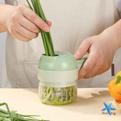 Ручний електричний різак для овочів 4 в 1 ∙ Електричний подрібнювач Food Chopper Catling