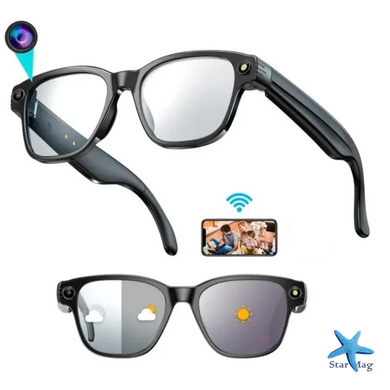 Розумні фотохромні окуляри з камерою AIMB-G1 &bull; Smart Glasses з AI-перекладачем Wi-Fi та відеозйомкою 1080P