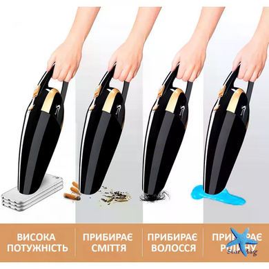 Портативный аккумуляторный пылесос для дома и авто &bull; Беспроводной мини-пылесос для уборки пыли, крошек, салона машины и труднодоступных мест