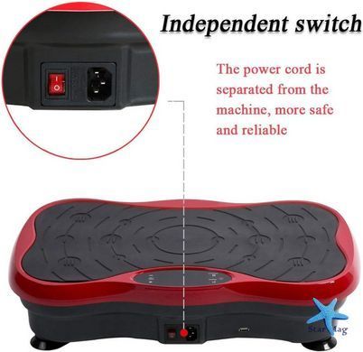 Виброплатформа для похудения Minexo VIBRO SLIM SHAPER PRO RED с пультом ДУ и эспандерами ∙ Тренажер-виброплатформа VIBRO SLIM SHAPER PRO для занятий спортом