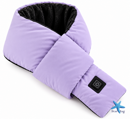 Шарф Intelligent Heating Scarf с подогревом фиолетовый &bull; Электрический шарф Intelligent Heating Scarf USB 5V с 3 режимами нагрева 10&times;80 см