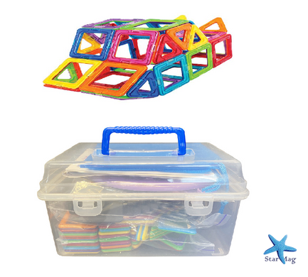 Магнітний конструктор Magic Magnet у валізі, 36 деталей ∙ Дитяча 3D головоломка для створення об'ємних моделей