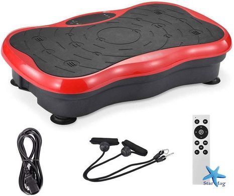 Виброплатформа для похудения Minexo VIBRO SLIM SHAPER PRO RED с пультом ДУ и эспандерами ∙ Тренажер-виброплатформа VIBRO SLIM SHAPER PRO для занятий спортом