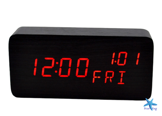 Настольные часы с красной подсветкой VST-862W-1 CG10 PR3