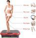 Виброплатформа для похудения Minexo VIBRO SLIM SHAPER PRO RED с пультом ДУ и эспандерами ∙ Тренажер-виброплатформа VIBRO SLIM SHAPER PRO для занятий спортом