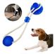 Резиновая игрушка для собак канат на присоске с мячом (WM-60)