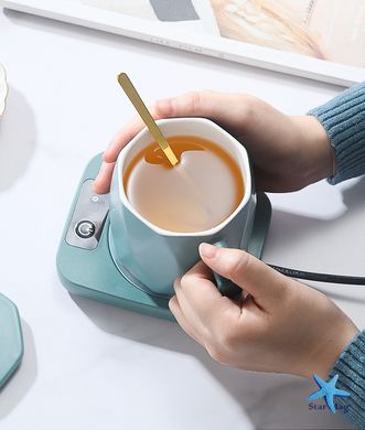 Підставка для чашки з постійною температурою 55° Теплий килимок для підігріву чаю, кави, дитячого харчування