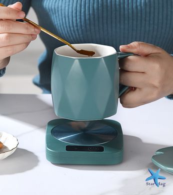 Подставка для чашки с постоянной температурой 55° Теплый коврик для подогрева чая, кофе, детского питания