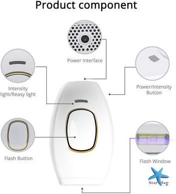 Портативный женский домашний фотоэпилятор для тела IPL Hair Removal Device для всех типов волос ∙ Женский лазерный эпилятор для всего тела IPL Hair Removal