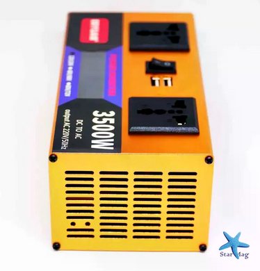 Перетворювач напруги LCD SMART 3500W 12V/24V у 220V &bull; Автомобільний інвертор для акумулятора, дому, авто та резервного живлення