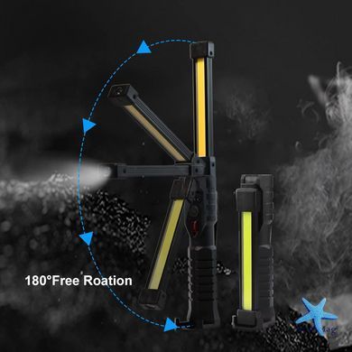 Фонарь LIGHT L08-1 с магнитным основанием и подвесным крючком кемпинговый ∙ Аккумуляторный фонарик поворотный LIGHT L08-1