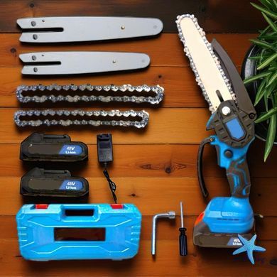 Акумуляторна ланцюгова пилка з 2 шинами Chain Saw 6 та 8 &bull; Потужна міні-пила для дому та саду