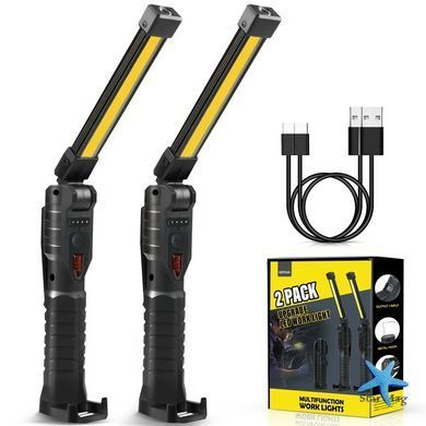 Фонарь LIGHT L08-1 с магнитным основанием и подвесным крючком кемпинговый ∙ Аккумуляторный фонарик поворотный LIGHT L08-1