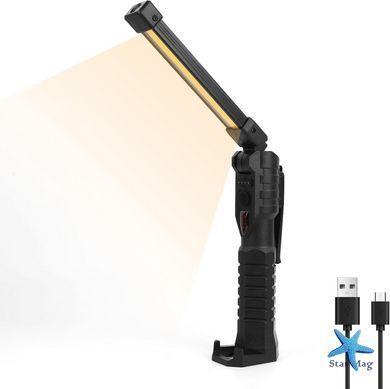 Фонарь LIGHT L08-1 с магнитным основанием и подвесным крючком кемпинговый ∙ Аккумуляторный фонарик поворотный LIGHT L08-1
