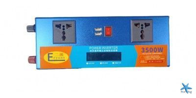 Перетворювач напруги LCD SMART 3500W 12V/24V у 220V &bull; Автомобільний інвертор для акумулятора, дому, авто та резервного живлення