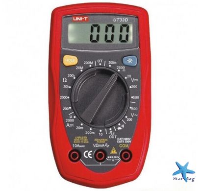 Мультиметр UNI-T UT33C цифровой измерительно-разметочный инструмент тестер амперметр вольтметр