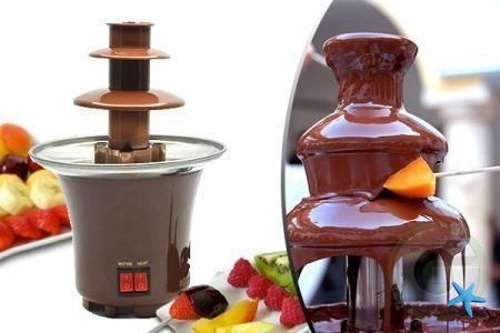 Шоколадный фонтан Фондю Mini Chocolate Fondue Fountain Домашняя мини - фондюшница
