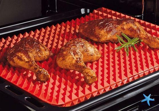 Антипригарний силіконовий килимок - лист для випікання та грилю, Підставка під гаряче Pyramid Pan Cooking Mat