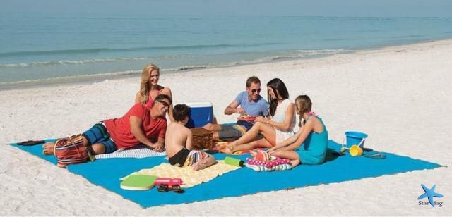 Пляжное покрывало анти-песок, 200 х 150 см Подстилка - коврик для пляжа