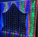 Гирлянда штора Водопад на окно Разноцветная 4 цвета свечения, 3х2м 240 LED с коннектором