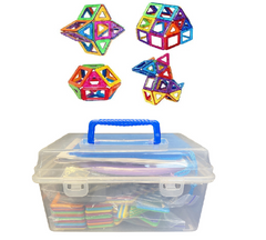 Магнитный конструктор Magic Magnet в чемодане, 40 деталей ∙ Детская 3D головоломка для создания объемных моделей