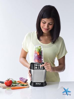 Розумний блендер Nutri Ninja Auto iQ для приготування смузі, соків та коктейлів, 1000 Вт