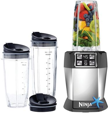 Розумний блендер Nutri Ninja Auto iQ для приготування смузі, соків та коктейлів, 1000 Вт
