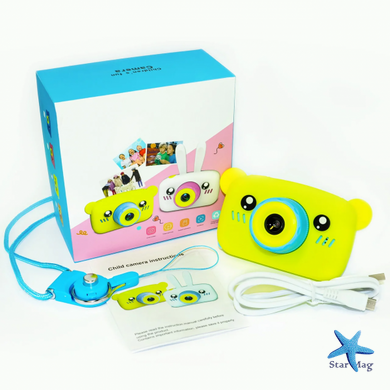 Дитячий цифровий фотоапарат BEAR іграшка цифрова камера Ведмедик з іграми для креативних творчих дітей для фото та відео