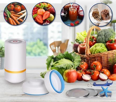 Вакуумний пакувальник XL-709 &bull; Акумуляторний вакууматор для продуктів і банок