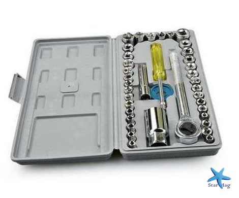 Универсальный набор инструментов 40 в 1 в чемодане | Торцевые головки ключи для ремонта
