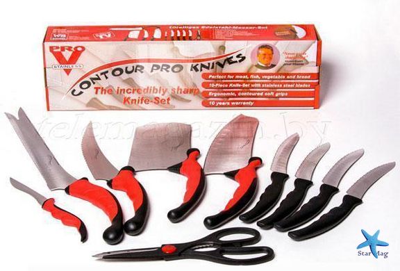 Превосходный набор кухонных ножей Contour Pro Knives (Контр Про) PR4