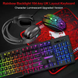 Игровой комплект Gaming Combo 4-in-1 T-Wolf TF-400 черный &bull; Геймерский набор клавиатура, мышь, наушники и коврик для ПК