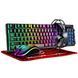 Игровой комплект Gaming Combo 4-in-1 T-Wolf TF-400 черный &bull; Геймерский набор клавиатура, мышь, наушники и коврик для ПК