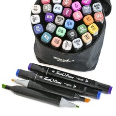 Набор двусторонних художественных маркеров для скетчинга 36 шт / Маркеры для рисования на бумаге Sketch Marker Touch Raven / Подарок художнику