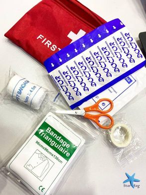Аптечка дорожная HS-300 First Aid Kit ∙ Аптечный мини набор в авто для оказания первой помощи