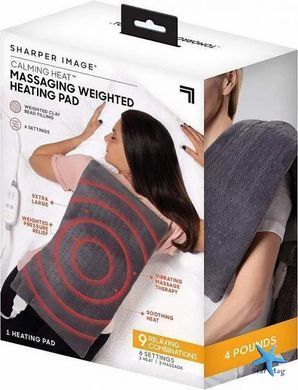 Согревающая электрическая массажная подстилка &ndash; грелка MASSAGING WEIGHTED HEATING PAD от боли в спине &middot; Флисовая мини электропростынь - накидка