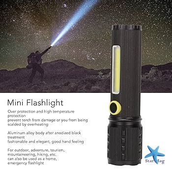 Ручний ліхтар із боковим підсвічуванням BL C63 COB+USB Charge ∙ Ліхтарик ручний BL-C63 COB із USB-зарядкою