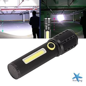 Ручний ліхтар із боковим підсвічуванням BL C63 COB+USB Charge ∙ Ліхтарик ручний BL-C63 COB із USB-зарядкою