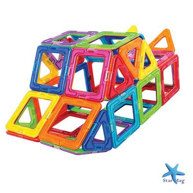 Магнитный конструктор Magic Magnet в чемодане, 48 деталей ∙ Детская 3D головоломка для создания объемных моделей