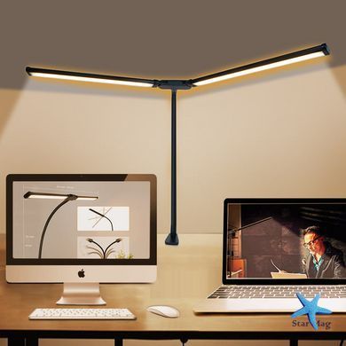 Настольная лампа светодиодная двойная LED на струбцине Double Lamp &bull; Двойная светодиодная настольная лампа