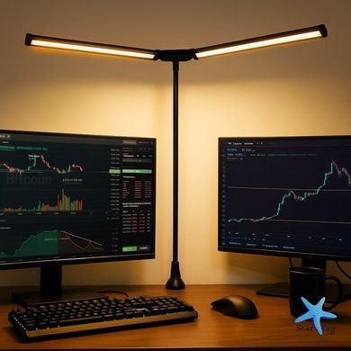 Настольная лампа светодиодная двойная LED на струбцине Double Lamp &bull; Двойная светодиодная настольная лампа