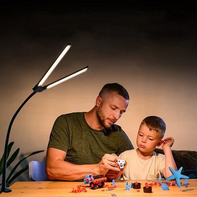 Настольная лампа светодиодная двойная LED на струбцине Double Lamp &bull; Двойная светодиодная настольная лампа