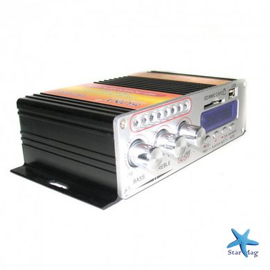 Усилитель звука UKC VA-502R двухканальный с Bluetooth, Караоке, FM радио и пультом