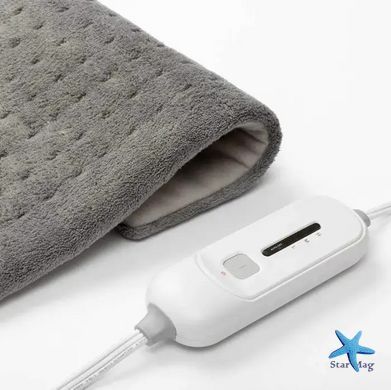 Согревающая электрическая массажная подстилка &ndash; грелка MASSAGING WEIGHTED HEATING PAD от боли в спине &middot; Флисовая мини электропростынь - накидка