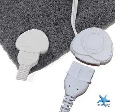 Согревающая электрическая массажная подстилка &ndash; грелка MASSAGING WEIGHTED HEATING PAD от боли в спине &middot; Флисовая мини электропростынь - накидка