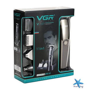 Триммер для бороды и усов VGR V-107 ∙ Аккумуляторная машинка триммер для бороды и стрижки волос VGR V107
