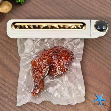 Вакуумный упаковщик AND LY-554 White 90 Вт &bull; Бытовой автоматический вакууматор Sealing Machine для продуктов, запайки пакетов и заморозки