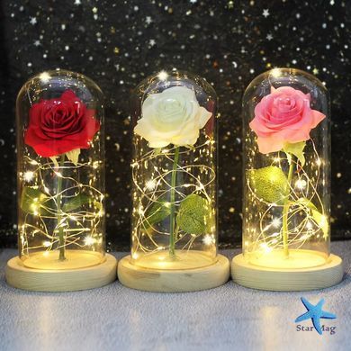 Штучна троянда у колбі Forever Rose N-651 &bull; Світильник Троянда з 7 кольорами підсвічування Штучна троянда у колбі Forever Rose N-651 &bull; Світильник Троянда з 7 кольорами підсвічування