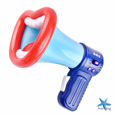 Детский громкоговоритель – мегафон с функциями изменения голоса и записи звука, голубой / розовый