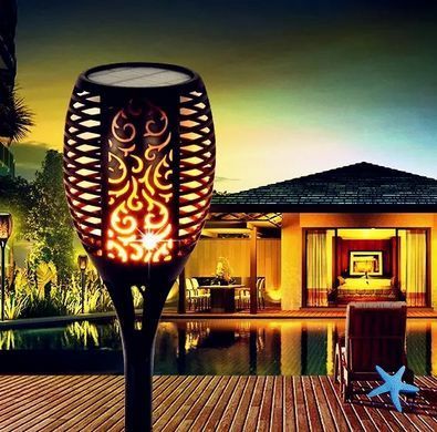 Фонарь садовый на солнечной батарее Solar flame, 50 см &middot; LED светильник в форме факела с классом защиты IP65